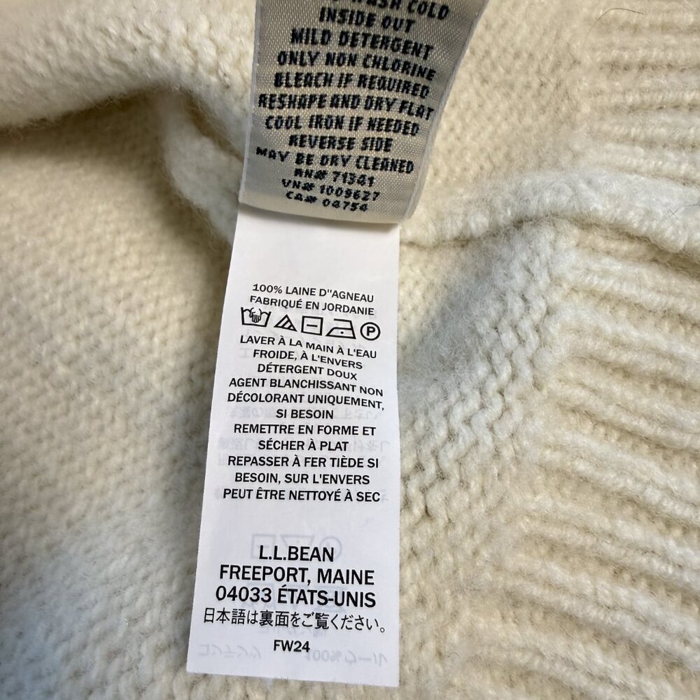 L.L. Bean Women's Nordic Fair Isle Sweater 100% Lambs Wool Vintage Size Medium - Picture 4 of 9